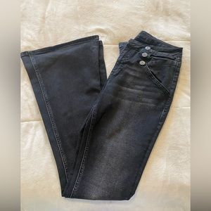 Women’s Rock & Roll flared black jeans